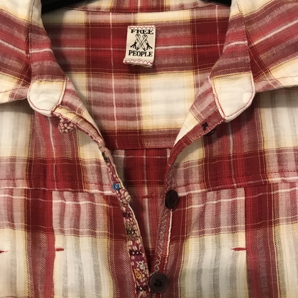 plaid free people tunic - Picture 2 of 4